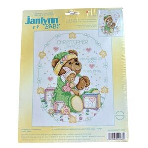 Janlynn Baby Cross Stitch Kit - birth announcement vintage
